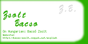 zsolt bacso business card